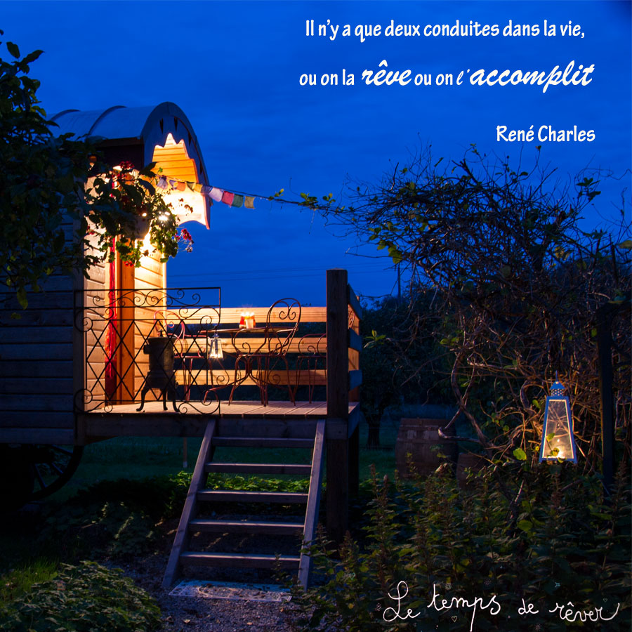 roulotte nuit avec citation